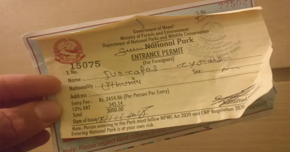 sagarmatha-national-park-permit